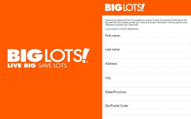 Big Lots Survey @ www.biglotscomsurvey