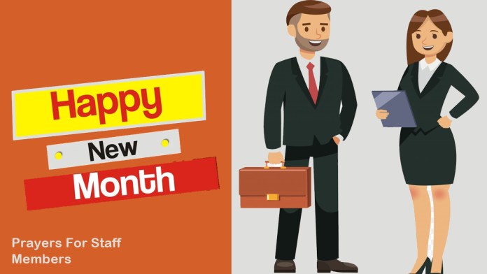 Happy New Month Prayer for Your Staff in August 2023