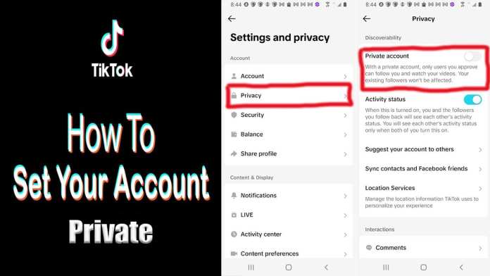 How to Make Your TikTok Account Private 