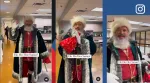 Santa Claus greets an Indian singer living in Canada in Punjabi