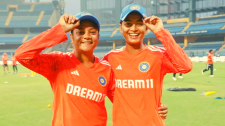 Saika Ishaque and Shreyanka Patil made their T20I debuts against England
